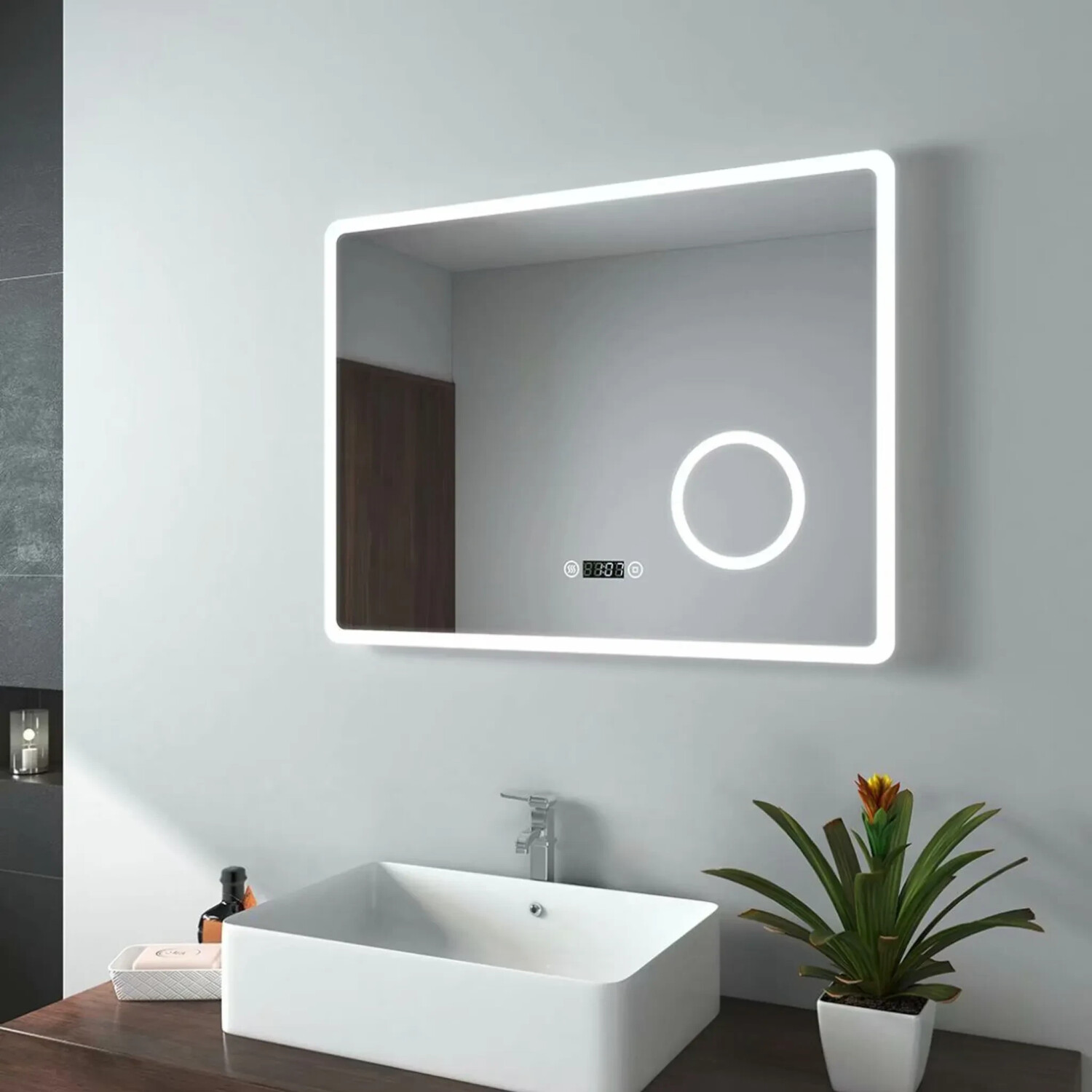 emke led badspiegel mit beleuchtung 80x60cm ab 133,84