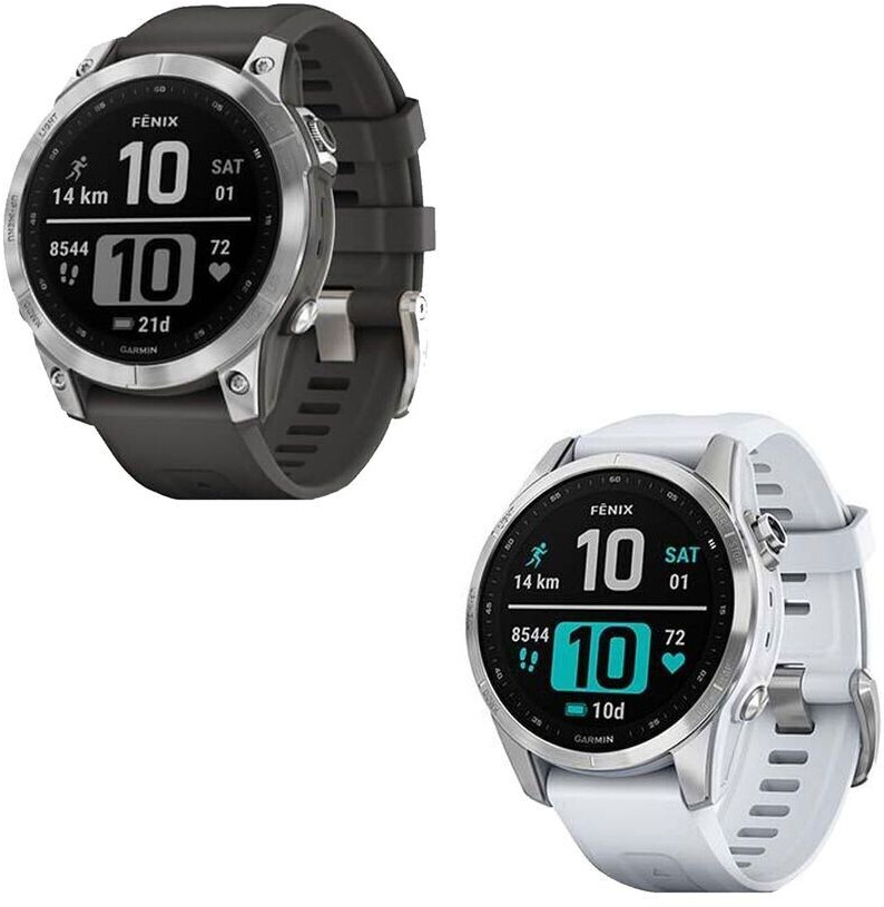 Garmin Fenix 7S Silver/Whitestone Band at