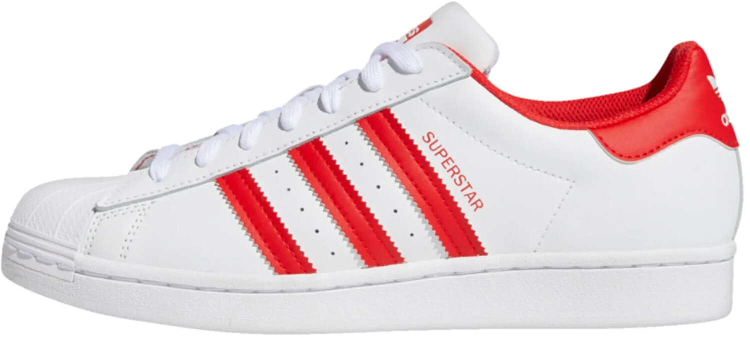 Buy Adidas Superstar cloud white vivid red cloud white from