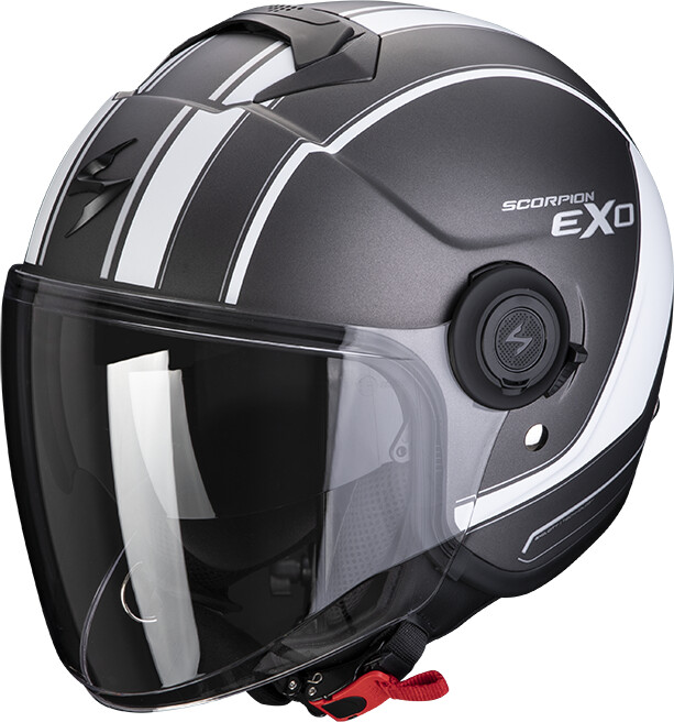 Scorpion Exo-City Scoot gris foncé/blanc mat