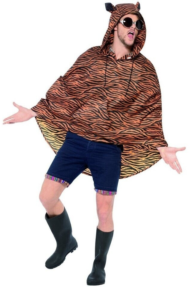 Smiffy's Unisex Tiger Party Poncho Festival