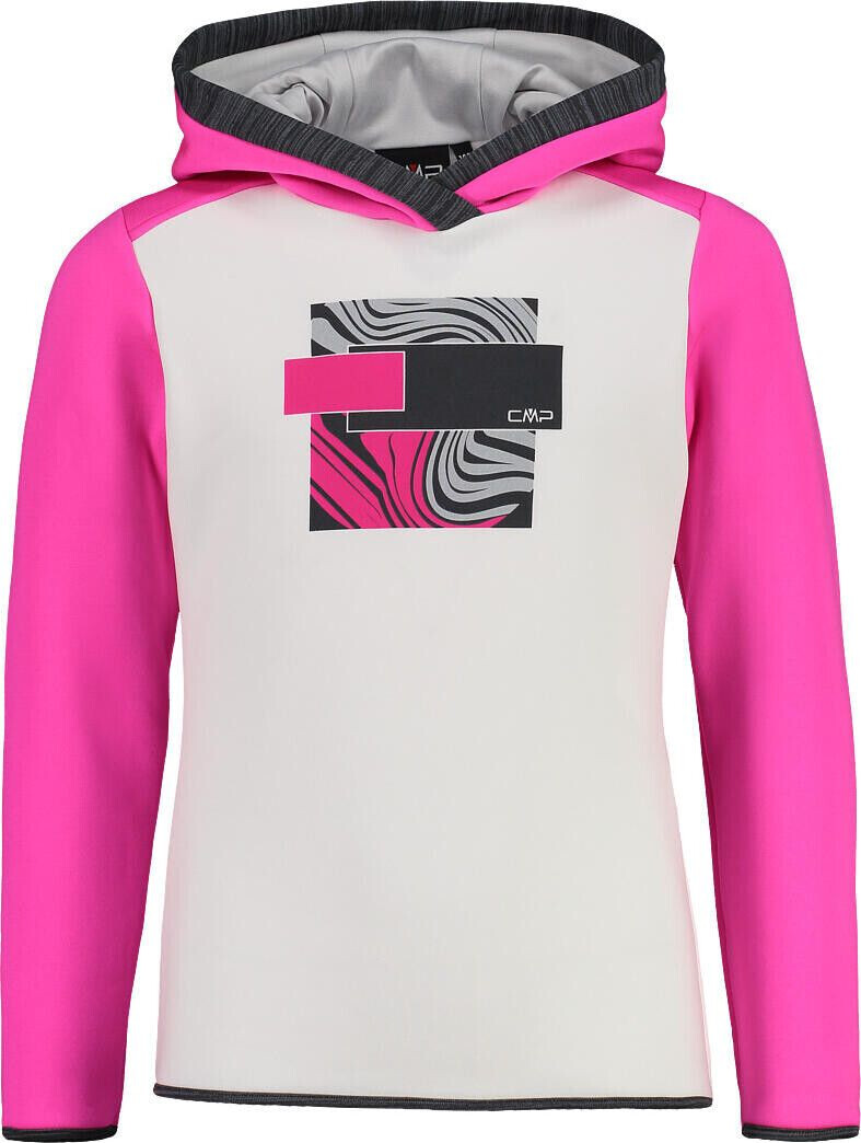 CMP Girl's Stretch Performance Hooded Jacket with outdoor-inspired print (31E1955)