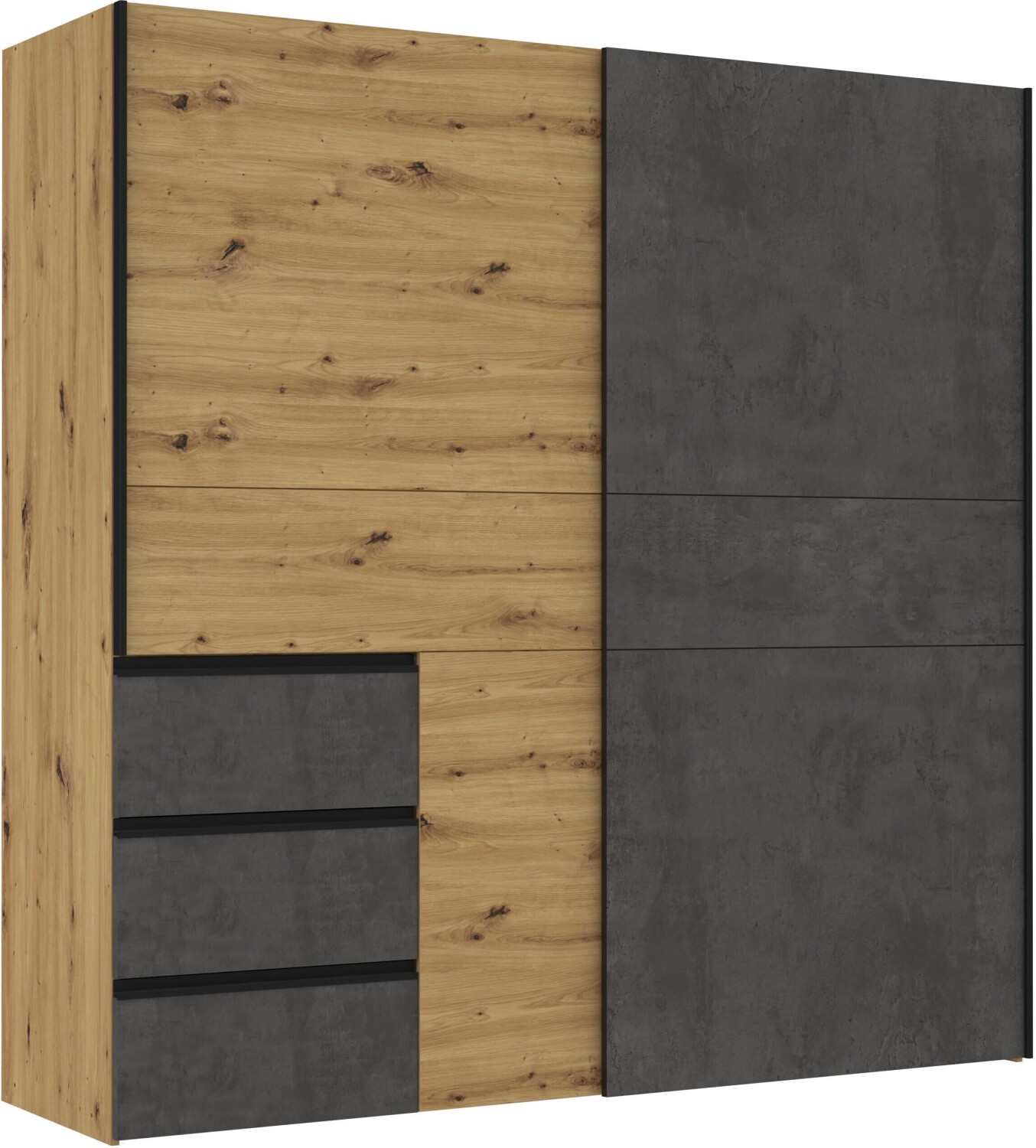 Forte Winn 200x200,5cm Artisan Oak/Concrete Dark Grey