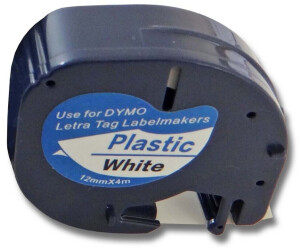 5x kompatible Schriftbandkassette für Dymo LetraTag LT-100H 12mm schwarz weiß 