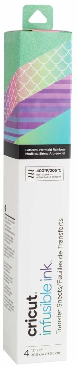 Cricut Infusible Ink transfer sheets Mermaid Rainbow 30.5x30.5cm 4 pieces