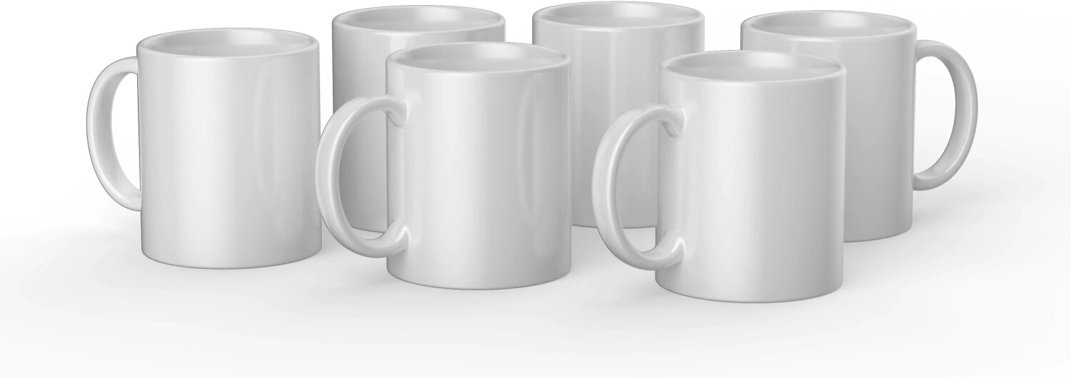 Cricut Ceramic mugs for Mug Press white 340ml 6 pieces