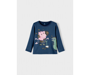 NAME IT Maglietta Maniche Lunghe Bambina Con Peppa Pig – Cotone Biologico, Vestibilità Regolare, Girocollo