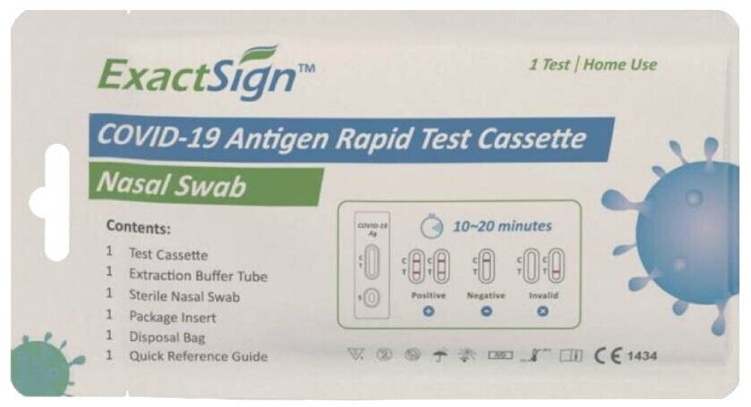 Hangzhou Biotest Biotech ExactSign COVID-19 Antigen Rapid Test Cassette (Nasal Swab) (1Stk.)
