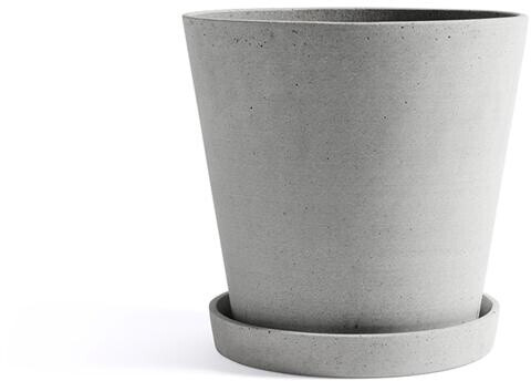 HAY HAY Flowerpot with saucer XXL Ø26cm grey - back view