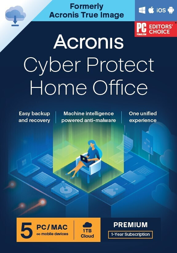 Acronis Cyber Protect Home Office Premium (5 appareils) (1 an)