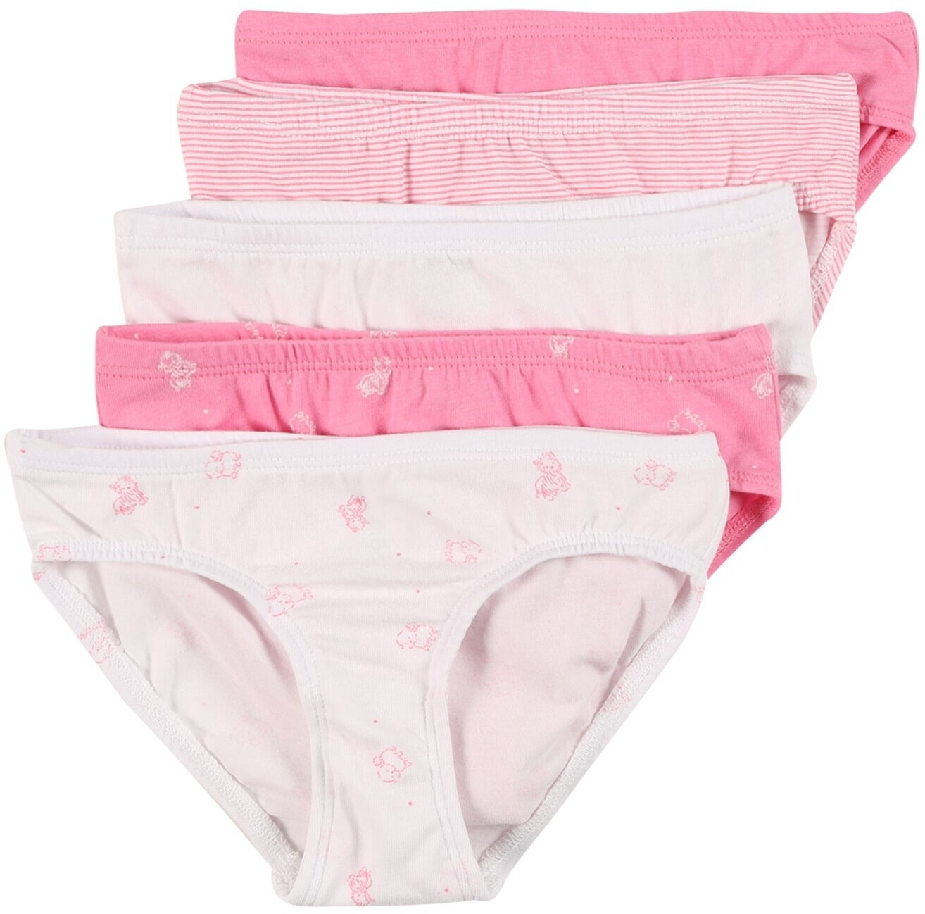 Schiesser 5-Pack Slips Organic Cotton Dog (173271) white/rose