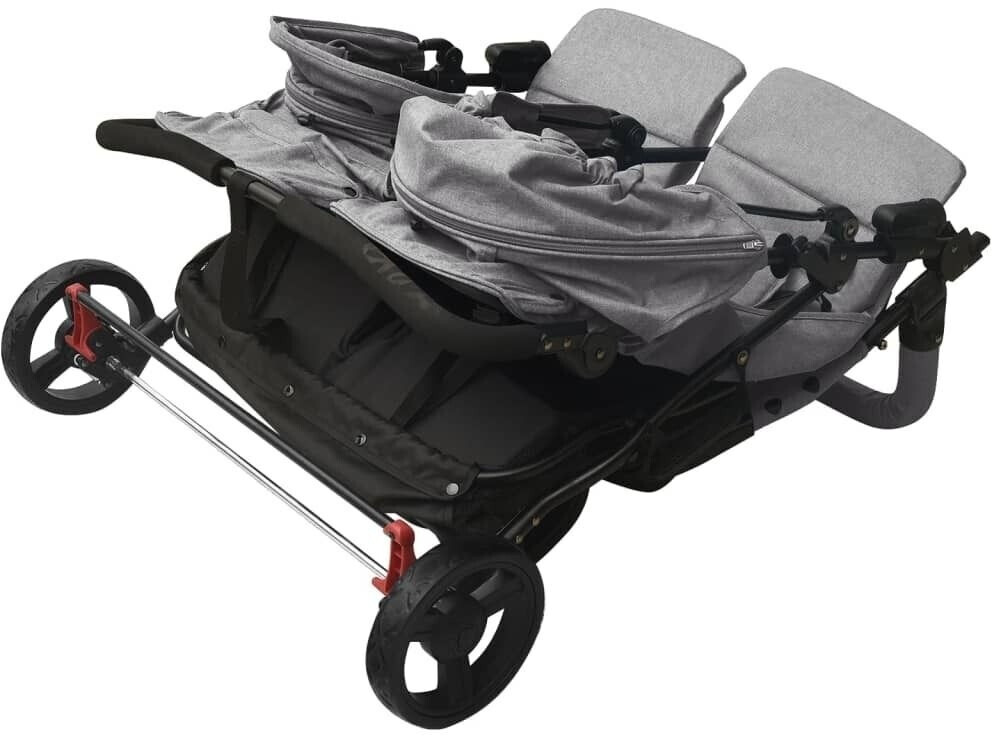vidaXL Twin Stroller 10241 Grey