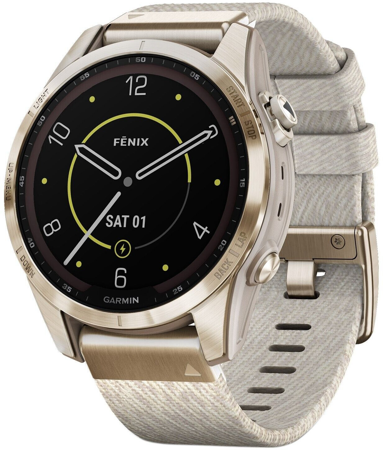 Garmin Fénix 7S Solar Reloj Smartwatch 42mm Oro Rosa/Beige