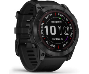 Garmin f nix 7X Sapphire Solar Black Titanium with black band a