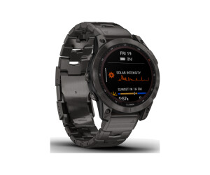 Garmin f nix 7 Sapphire Solar titane bracelet gris carbone au
