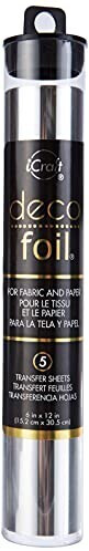 Deco Foil Transfer Sheets X12 Pkg-Silver