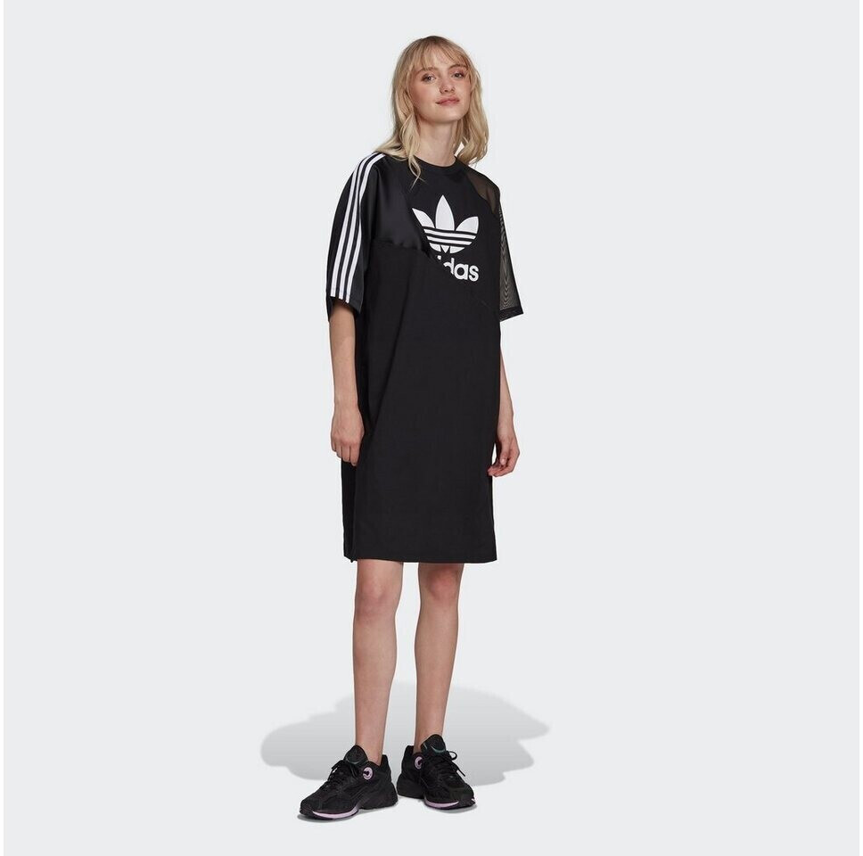 Trefoil adicolor | € Adidas ab bei black/white 29,99 Preisvergleich T-Shirt-Dress Split
