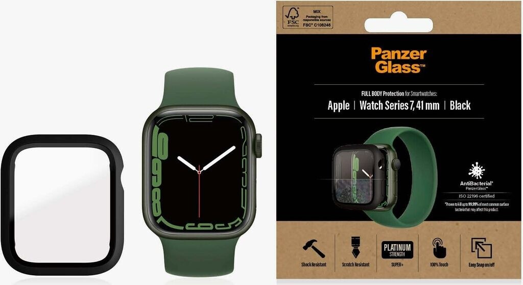 PanzerGlass Antibakterielles Glas Full Body Protection Apple Watch 7