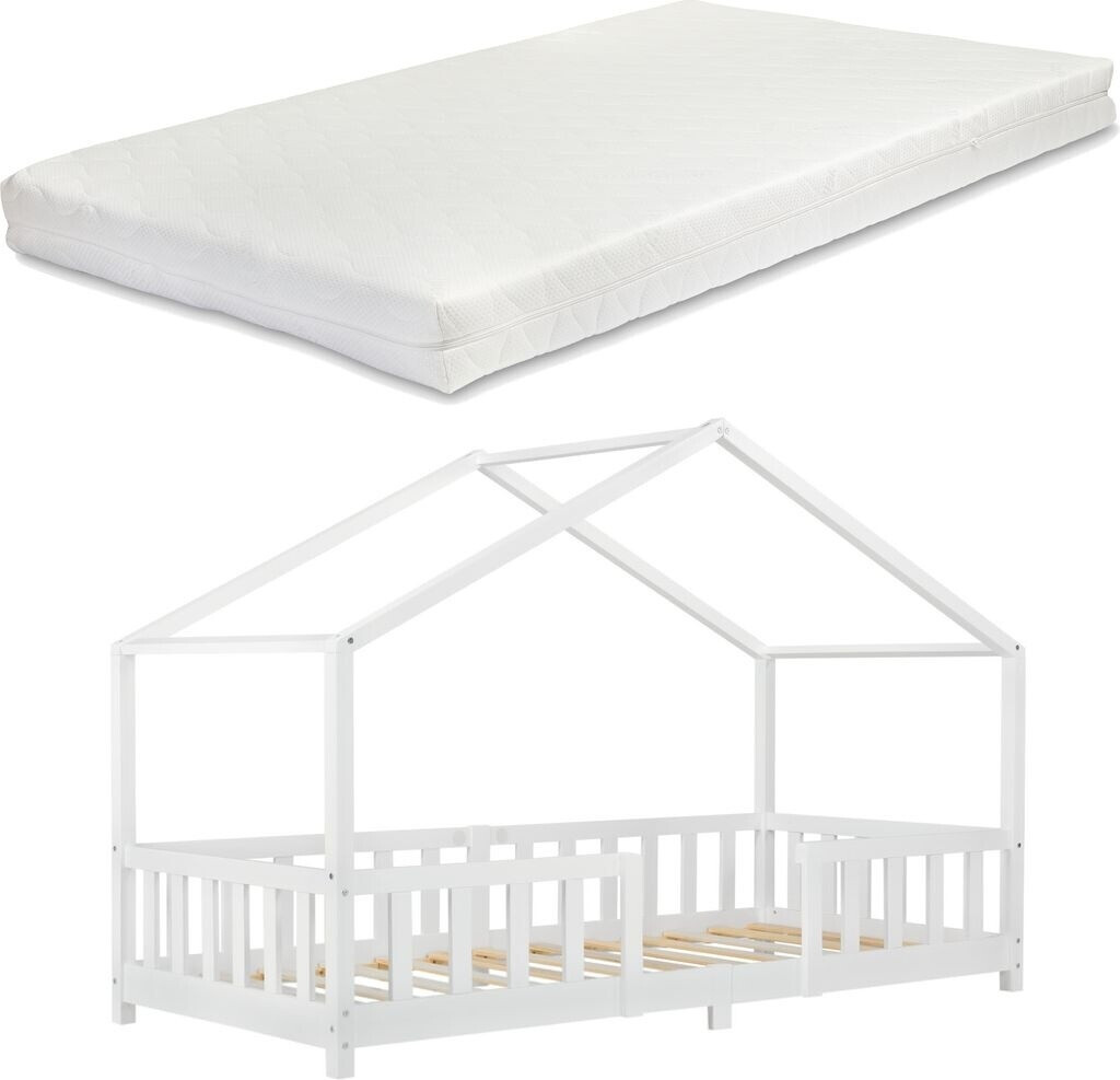 en.casa Treviolo 90x200cm with Mattress White