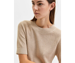 SELECTED Thea SS Knit V in Lint
