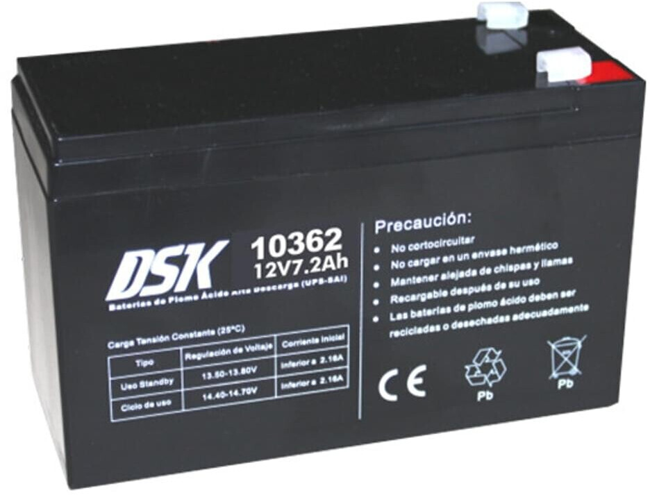 DSK 12Vdc 7,2Ah black (10362)