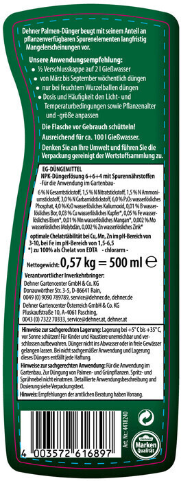 Dehner PalmenDünger 500 ml ab 7,99 € Preisvergleich bei idealo.de