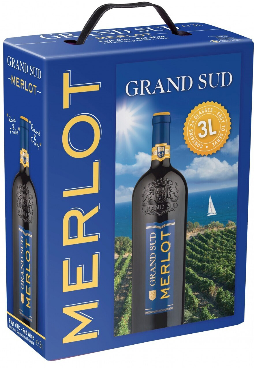 Grand Sud Merlot Pays d`Oc IGP 3l Bag-in-Box