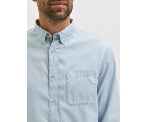 SELECTED HOMME Chemise Décontracté SLHREGRICK-CORD SHIRT LS W Bleu Fonce 221045