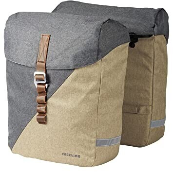 Racktime HEDA 2.0 Carrier Double Bag with Snapit-Adapter 2x12L sand/grey