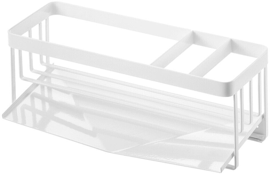 YAMAZAKI Porte accessoires pour évier acier blanc
