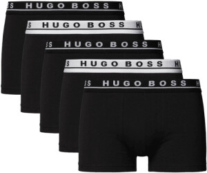 Visiter la boutique BOSSBOSS Hommes Trunk 5P Essential Lot de Cinq Boxers Courts en Coton Stretch avec Taille à Logo 