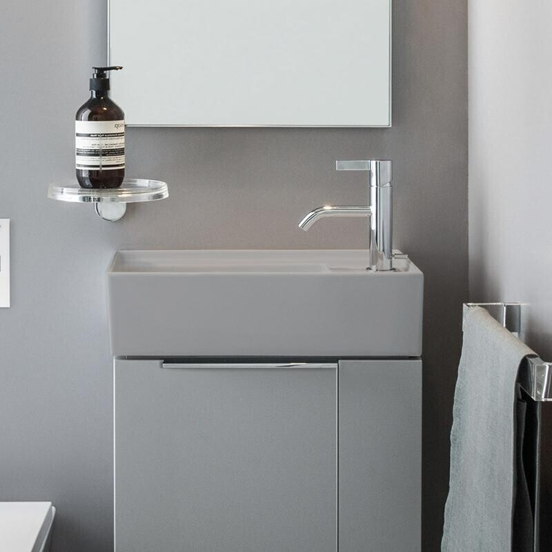 Laufen Kartell 46 x 28 cm 1 Hahnloch rechts grau matt 