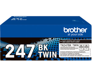 Brother original TN247BKTWIN tonerkassett med hög kapacitet, twinpack –  svart