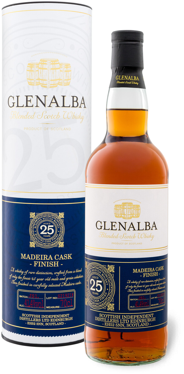 Glenalba 25 Jahre Blended Scotch Whisky Madeira Cask Finish 0,7l 41,4% ab  59,99 € | Preisvergleich bei | Whisky