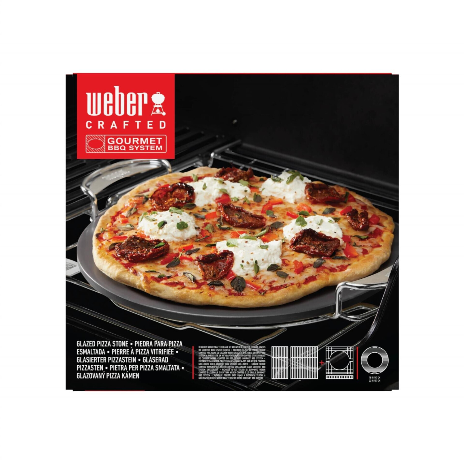 Pierre à pizza en céramique pour barbecue Weber GBS Ø 46,4 cm