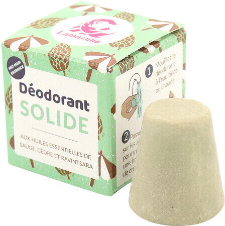 Lamazuna Déodorant solide aux huiles essentielles de sauge cèdre et ravintsara (30 g)