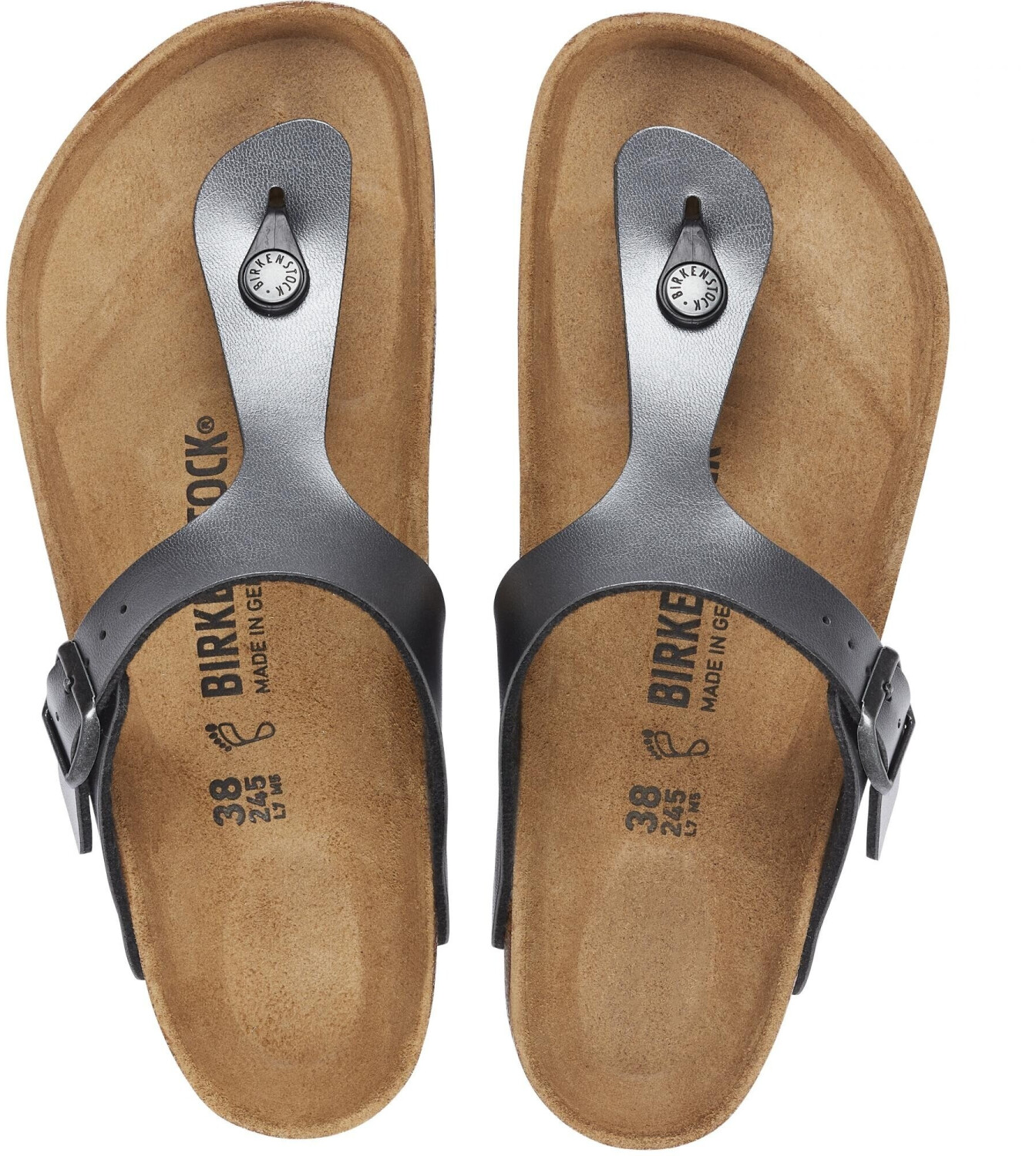 Gizeh soft footbed metallic anthracite 2025