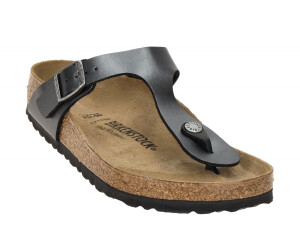 Birkenstock gizeh black metallic store