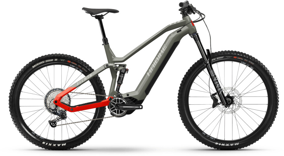 Haibike AllMtn 4 (2022) gloss khaki/red