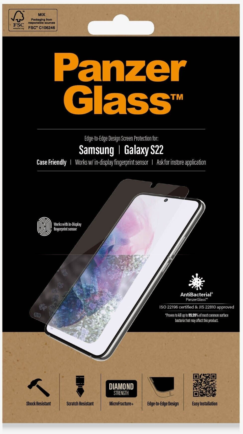 PanzerGlass Case Friendly - Protection d'écran - verre trempé pour Galaxy S21  Ultra 5G - transparent Pas Cher