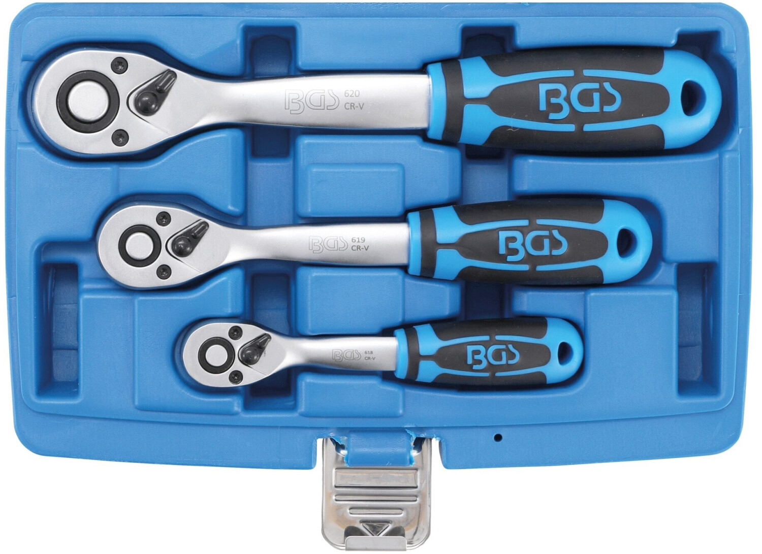 BGS Reversible ratchet set finely toothed 3 pieces (621)