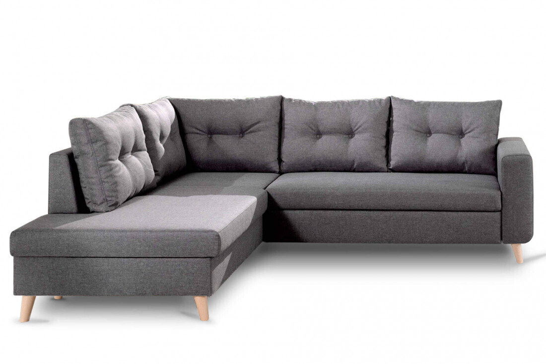 Best mobilier Canapé d'angle gauche Nordic gris foncé