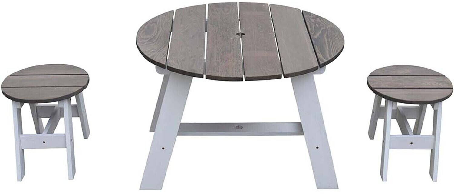AXI Ensemble table et tabouret bois gris