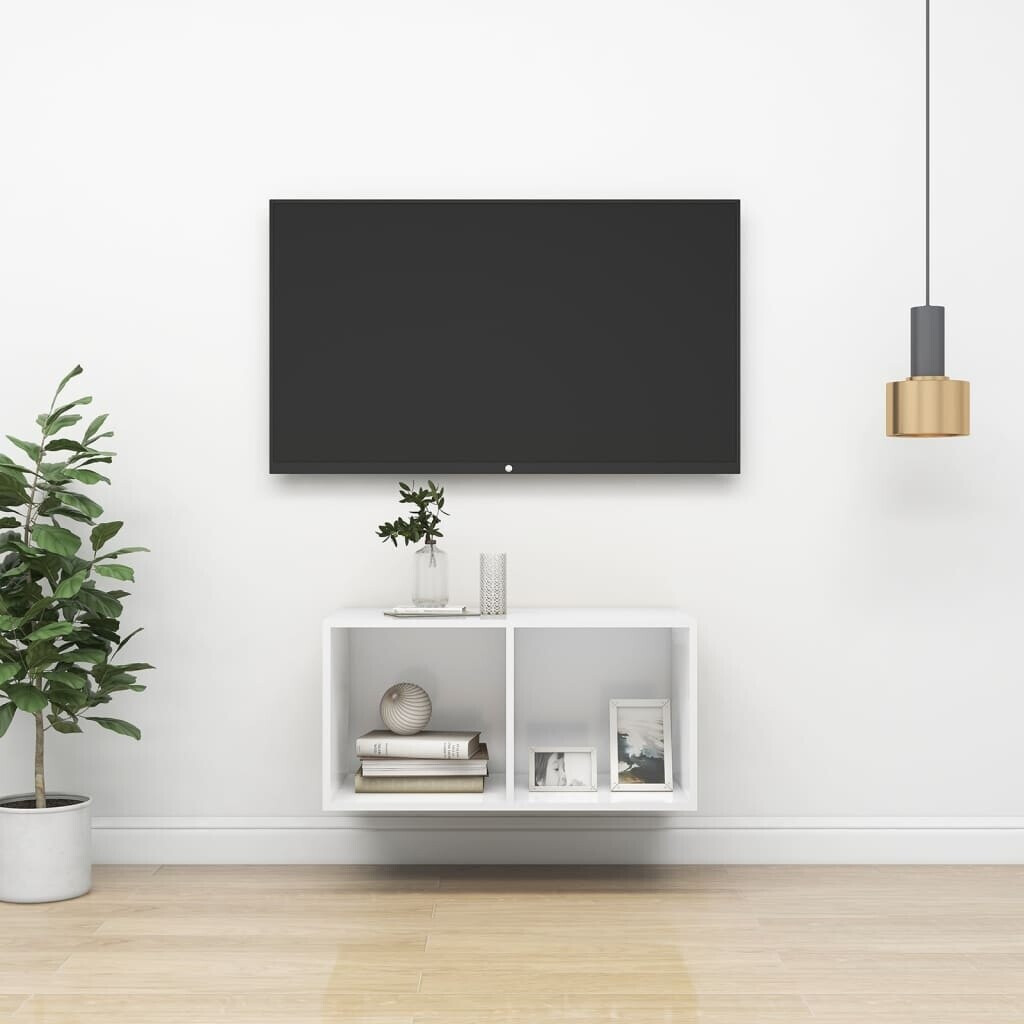 vidaXL Wall-Mounted TV Cabinet, white
