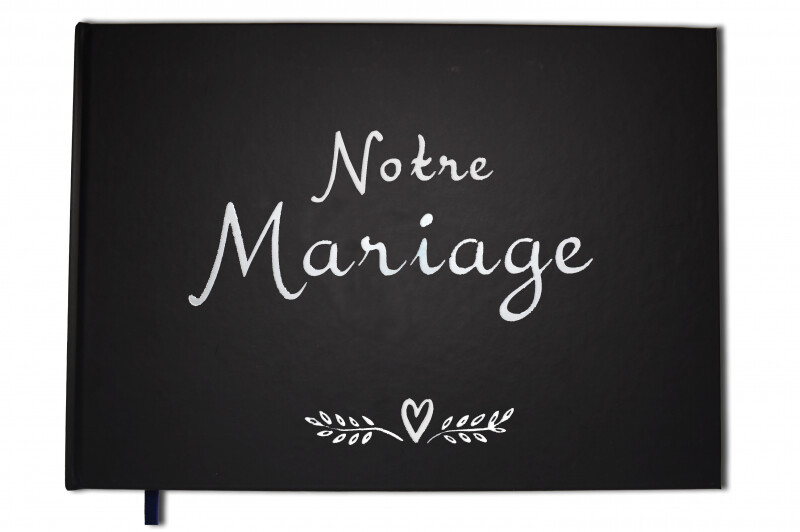 Uttscheid Livre d'or Notre mariage 100 pages noir carbone