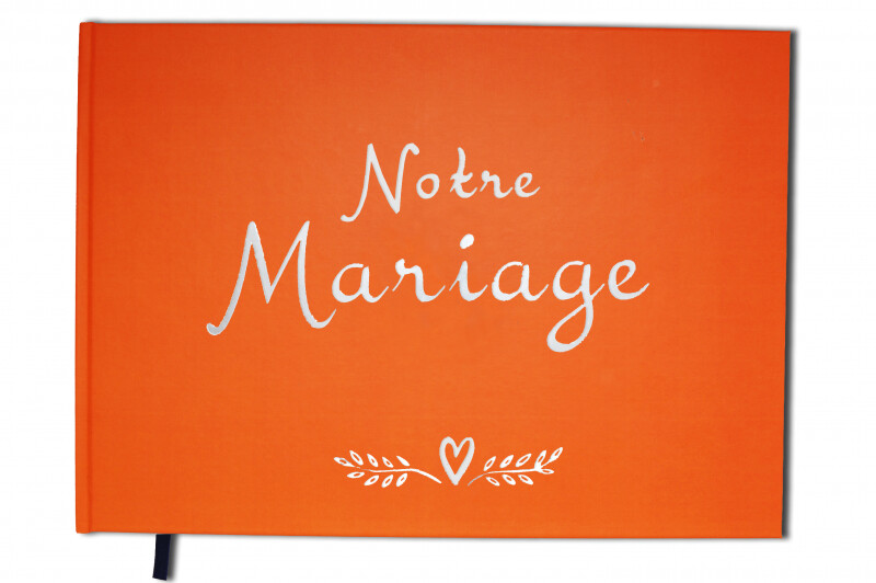 Uttscheid Livre d'or Notre mariage 100 pages orange corail