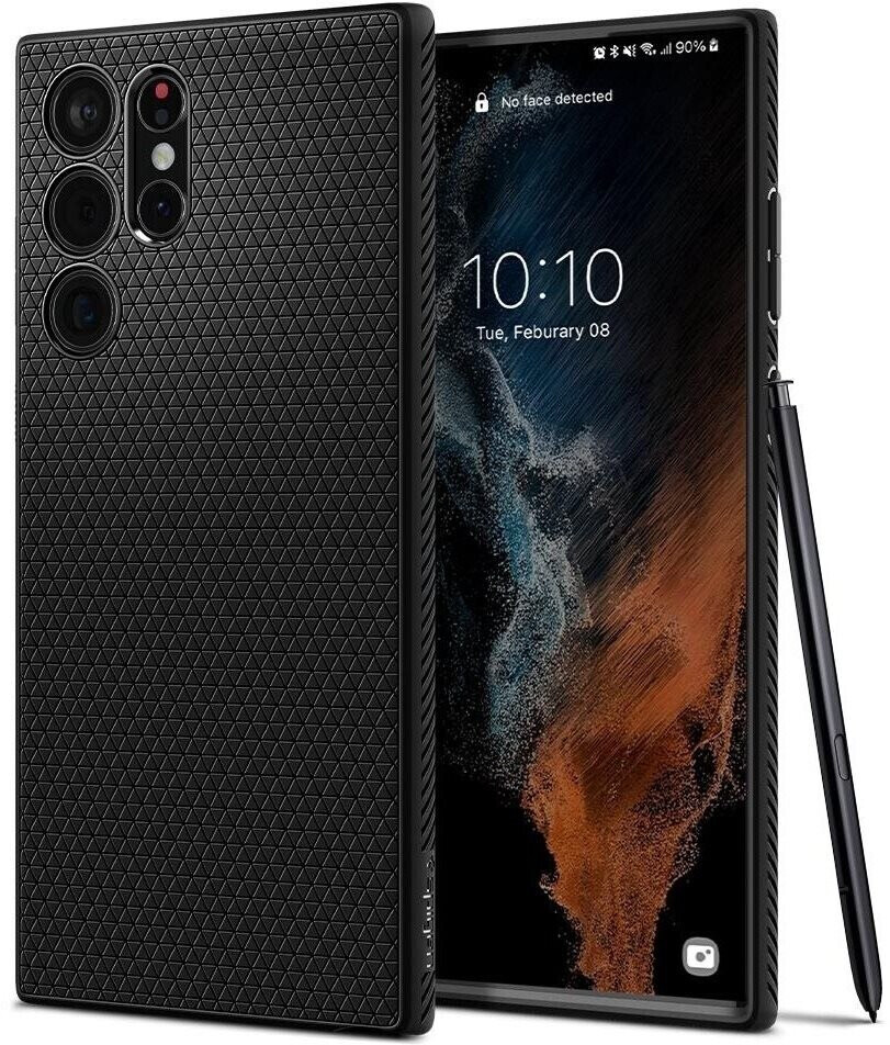 Spigen Liquid Air Case (Galaxy S22 Ultra) Matte Black