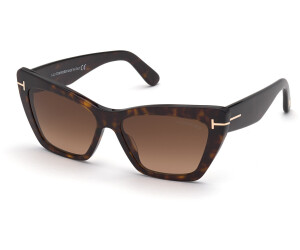 Tom Ford Wyatt TF871 01B Sunglasses Women's Shiny Black