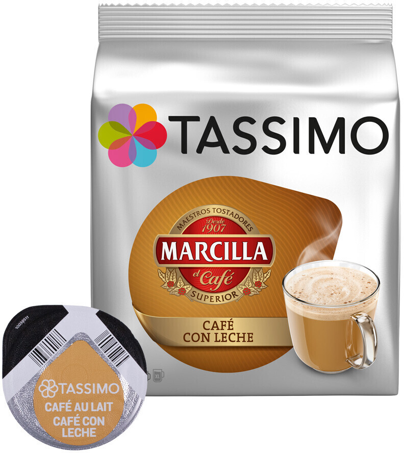  Tassimo Marcilla Café con Leche - 16 Discs : Grocery & Gourmet  Food