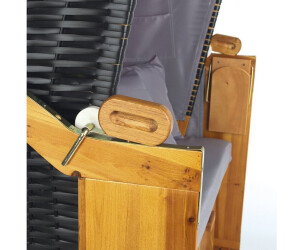 Hoberg 2SitzerStrandkorb mit Rollen grau/braun (05714) ab 329,99